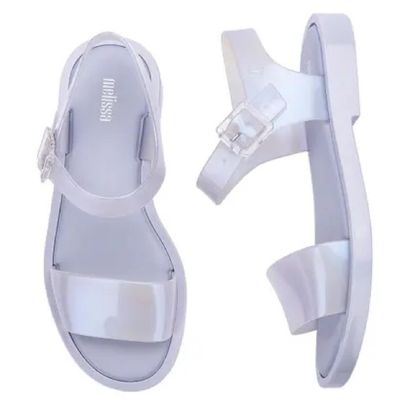 Melissa Shoes - Melissa Sandals lilac pearl blue Purple iridescent shoes strappy y2k  sz 7